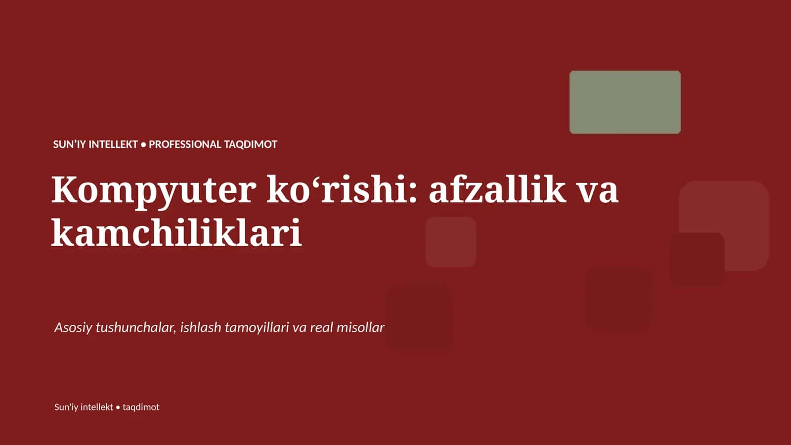 SUN'IY INTELLEKT • PROFESSIONAL TAQDIMOT 1