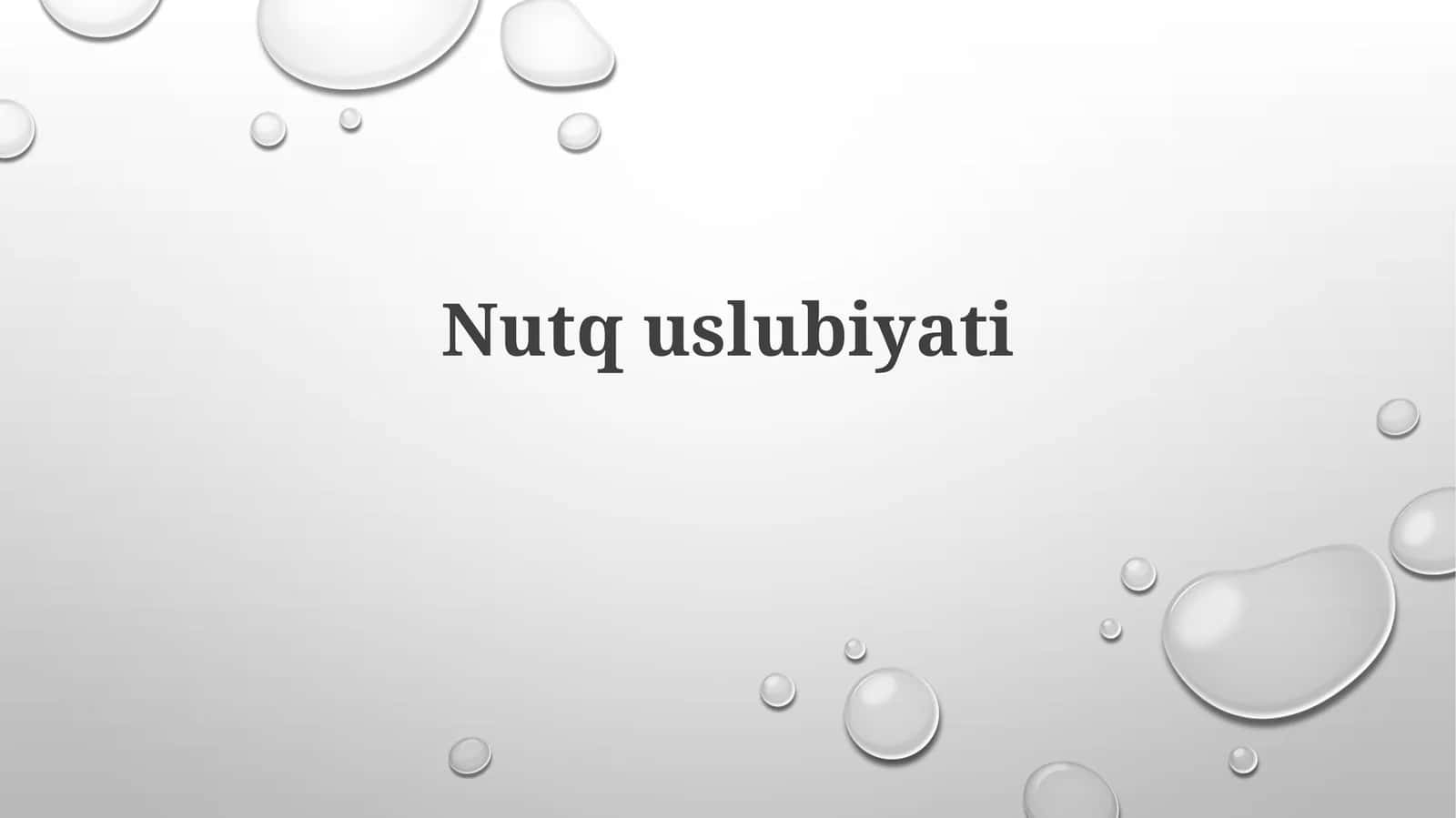 Nutq stilistikasi 1