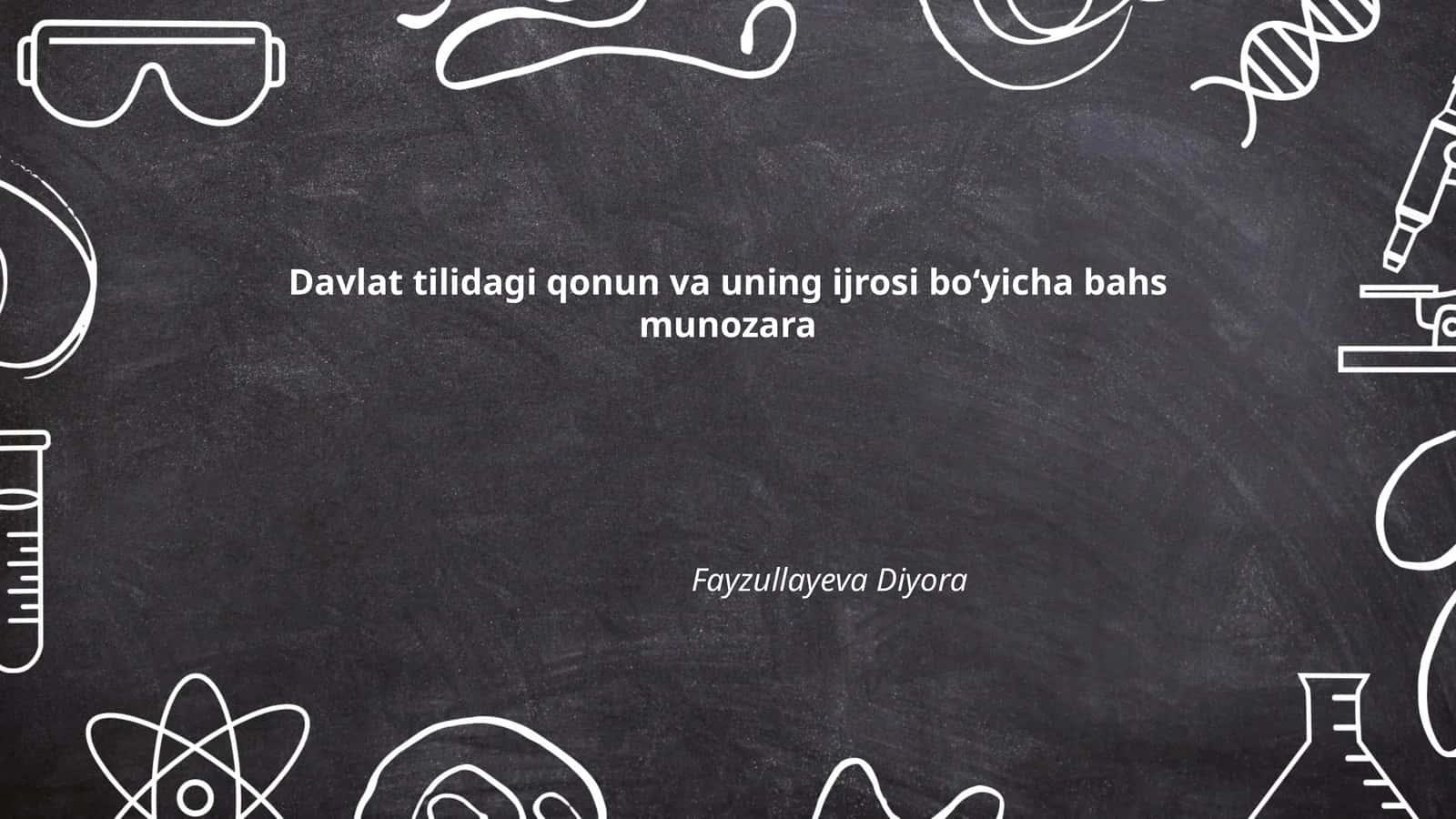 Davlat tilidagi qonun va uning ijrosi boʻyicha bahs munozara 1