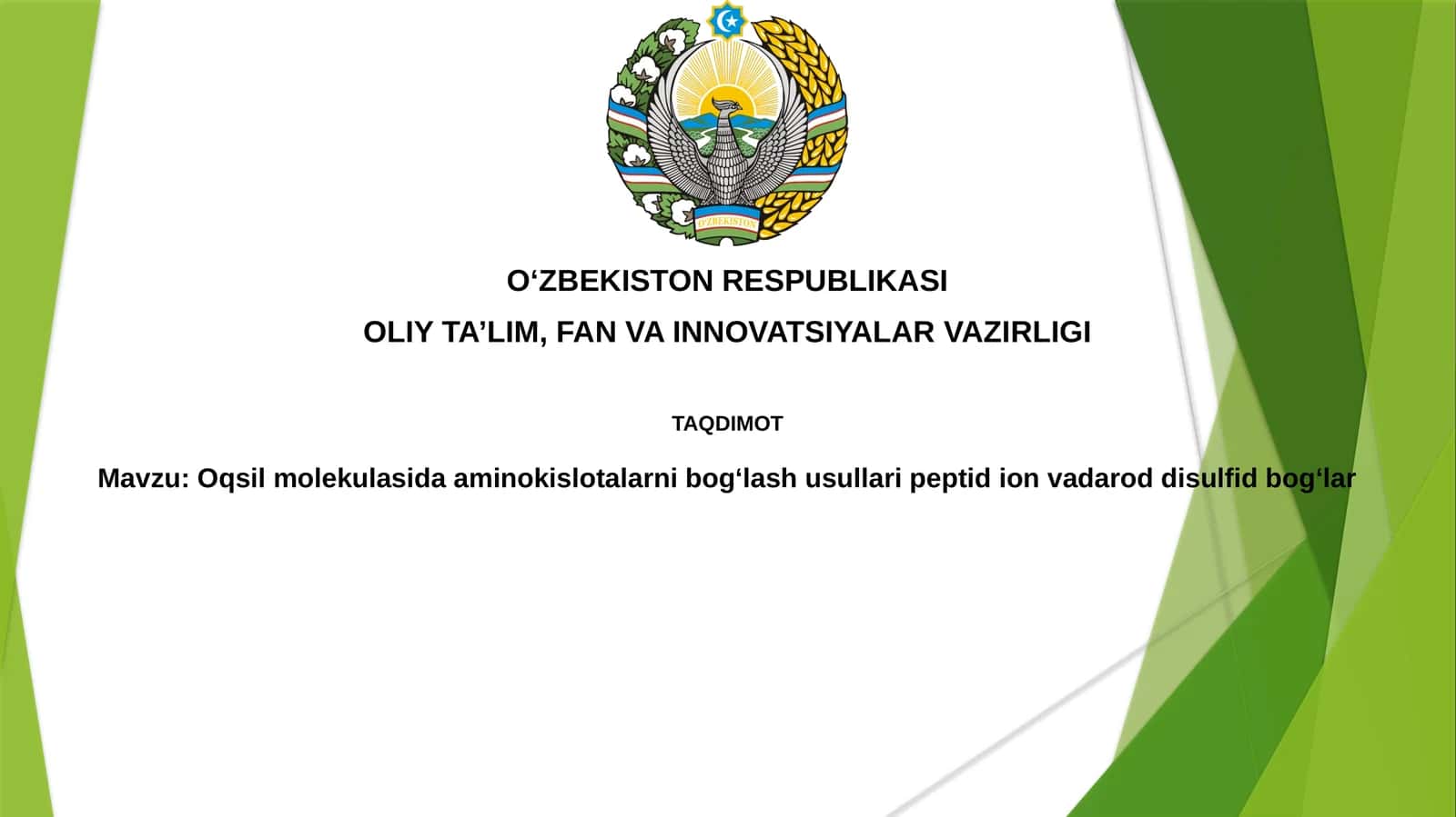 Peptid bog'lanishi 1