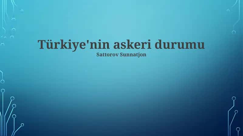 Türkiye'nin askeri durumu 1