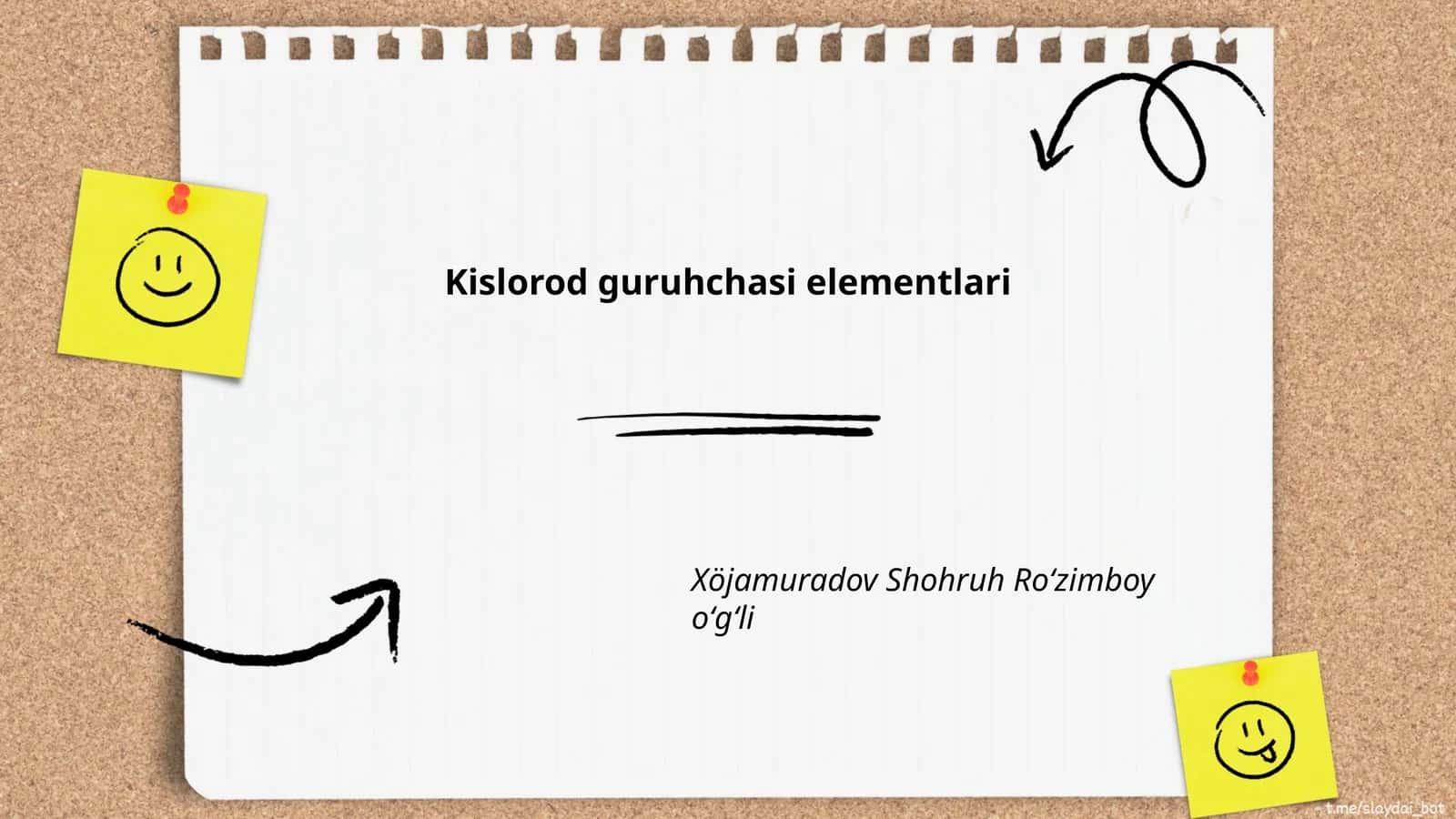 Kislorod guruhchasi elementlari 1