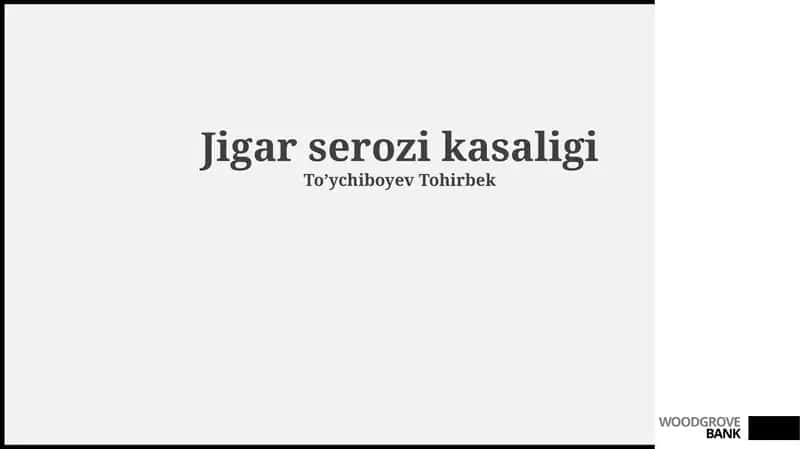 Jigar serozi kasaligi 1
