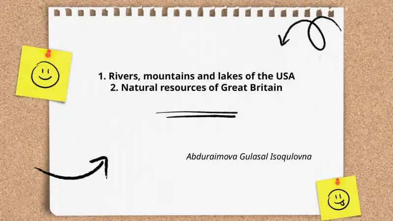 Rivers, mountains and lakes of the USA 1