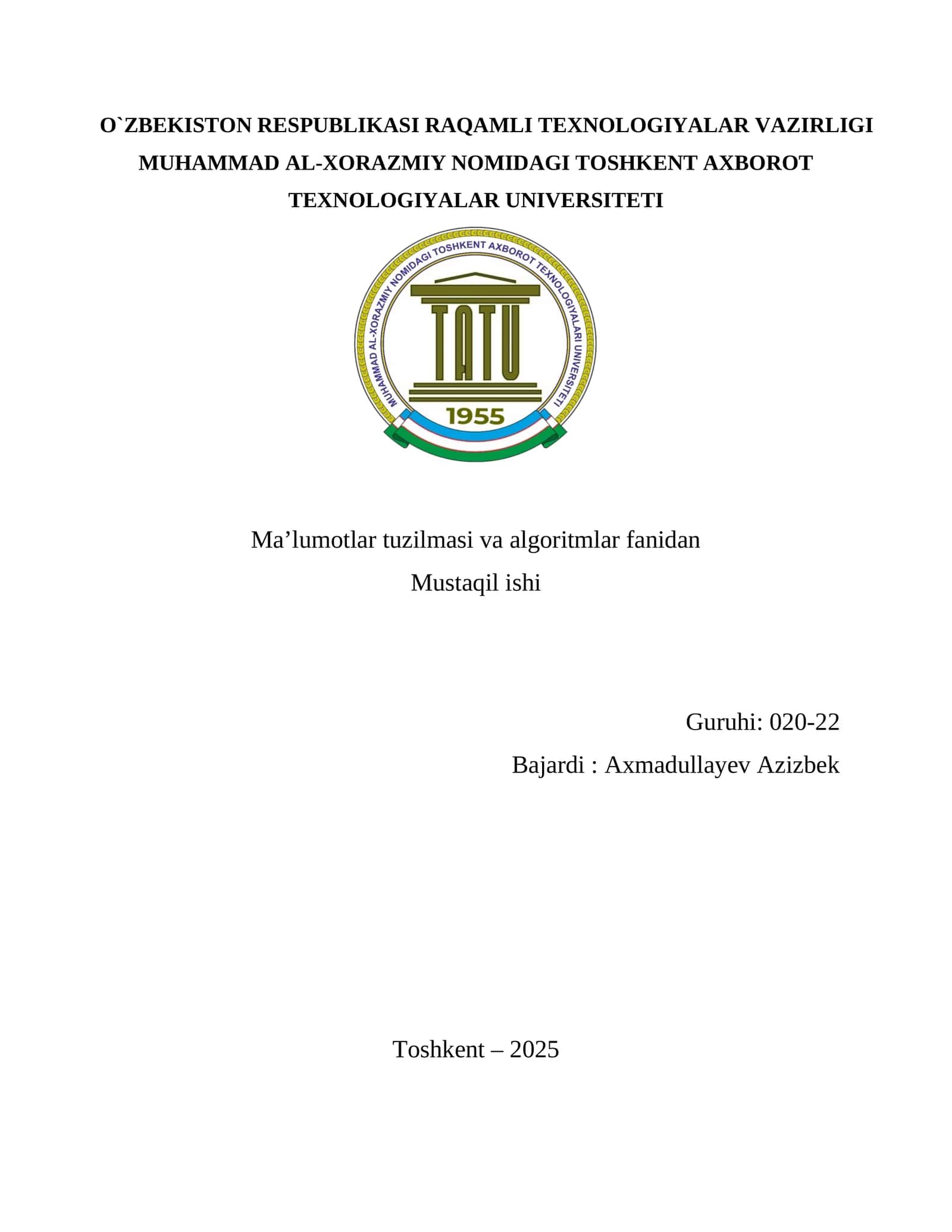 Chiziqli qidiruv algoritmi va uning MT ga qo’llanishi 1