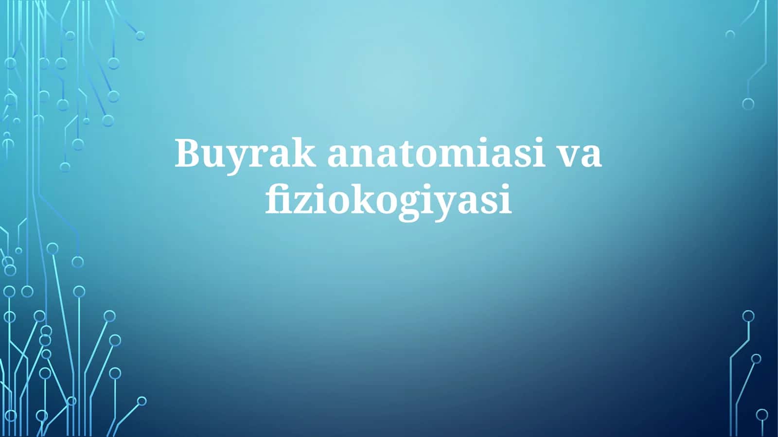 Buyrakanatomiasivafiziokogiyasi 1