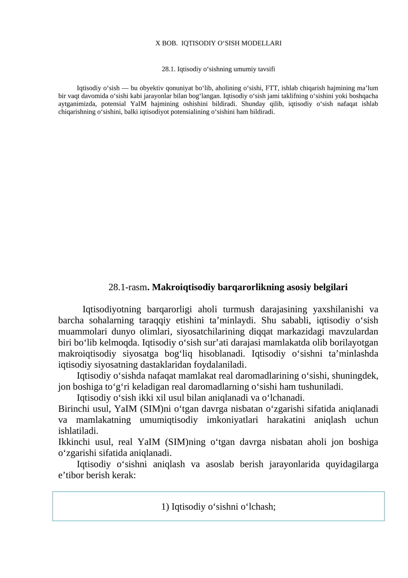 IQTISODIY OʻSISH MODELLARI 1