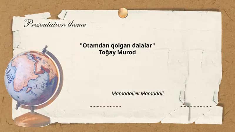 Otamdan qolgan dalalar 1