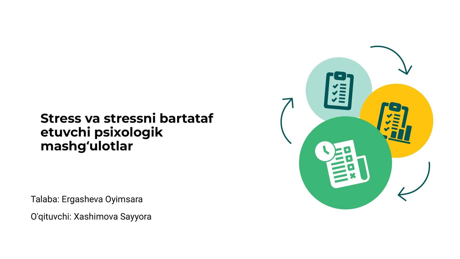 Stress va stressni bartataf etuvchi psixologik mashg‘ulotlar 1
