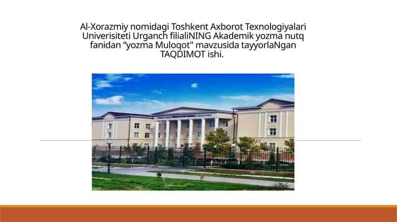 "Yozma Muloqot" 1