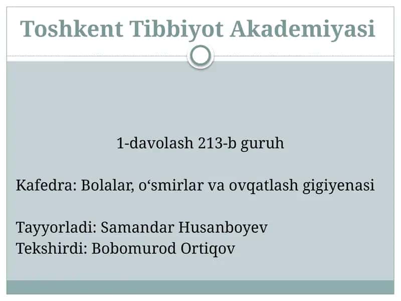 Toshkent Tibbiyot Akademiyasi 1