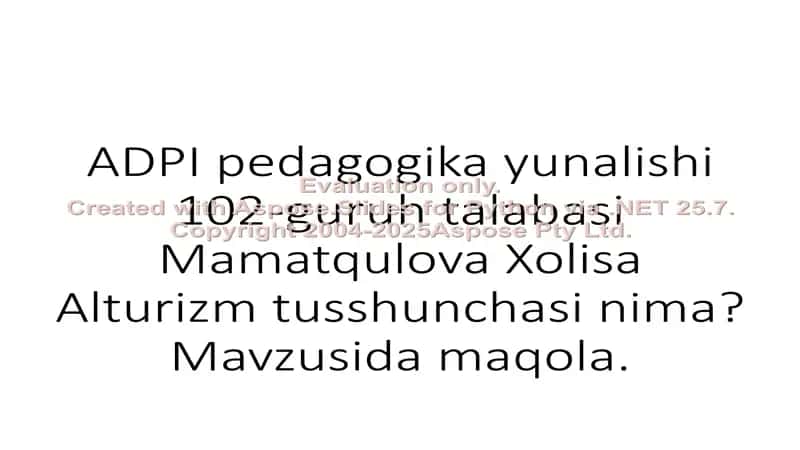 ADPI pedagogika yunalishi 102-guruh talabasi 1