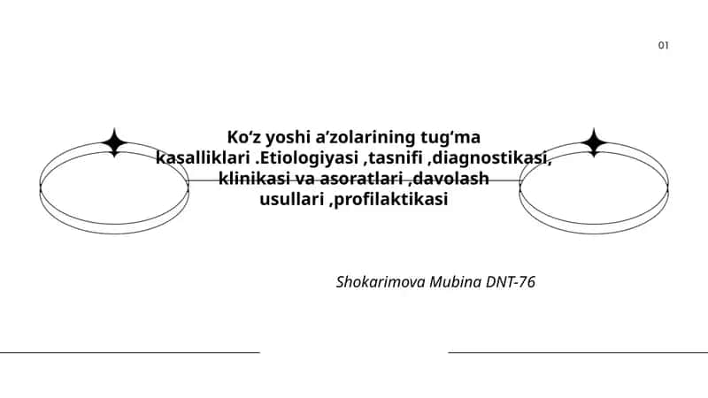 Koʻz yoshi a’zolarining tugʻma kasalliklari 1