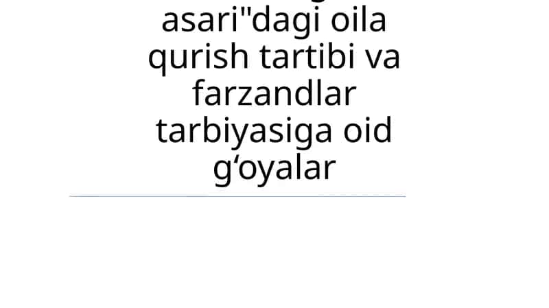 Fitratning "Oila asari" 1