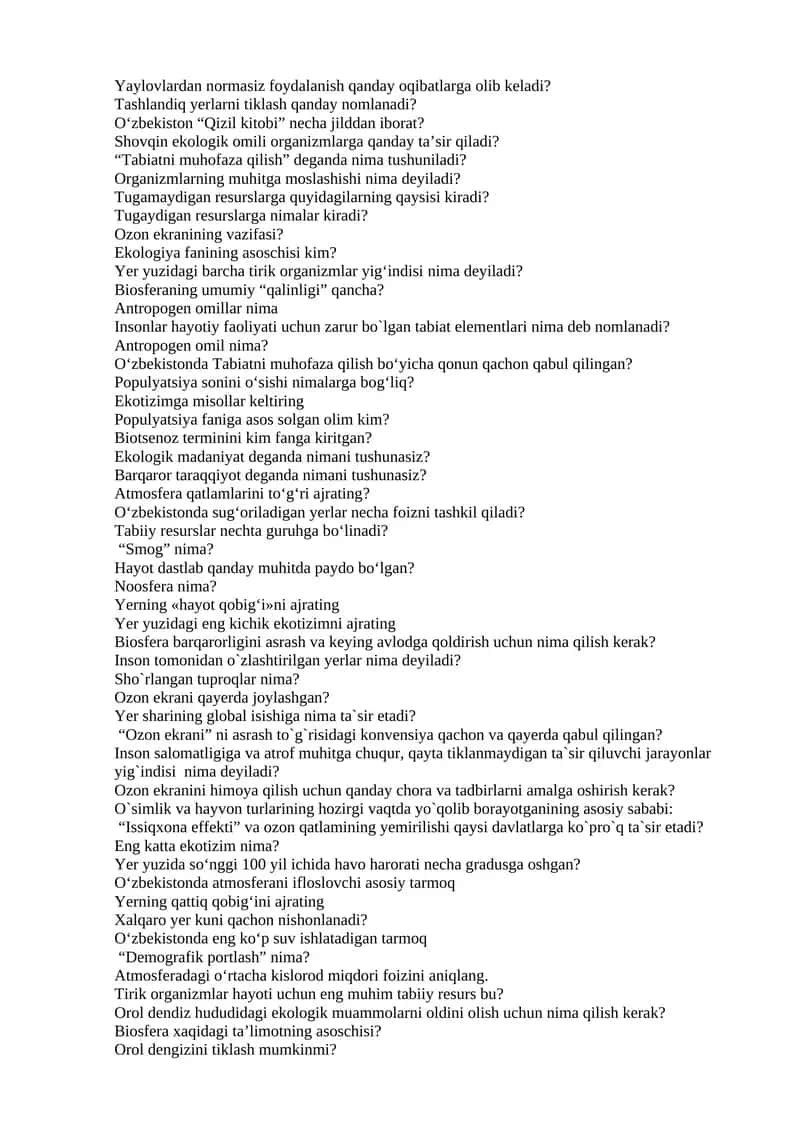 Ekologiya fanining asoschisi kim? 1