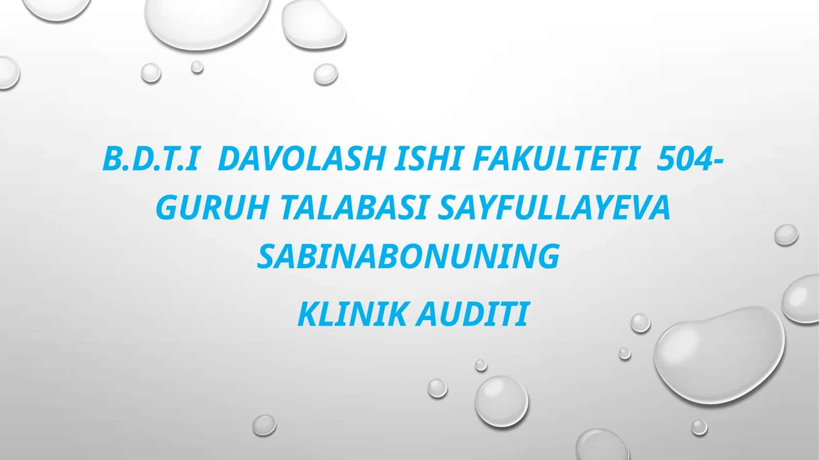 KLINIK AUDITi 1
