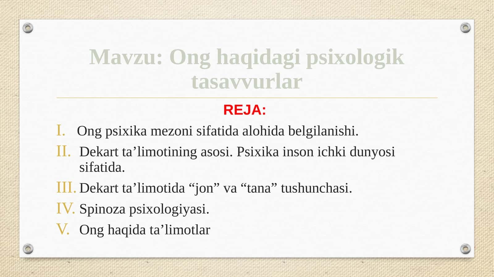 Ong haqidagi psixologik tasavvurlar 1