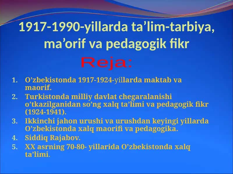Xalq ta'limi tarixi 1