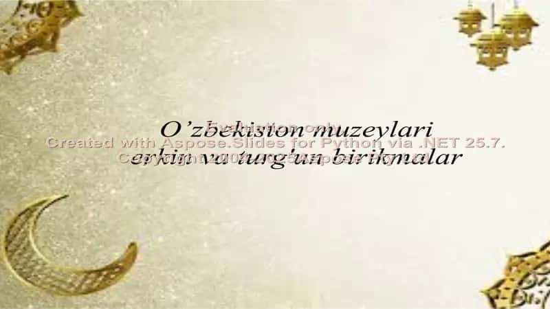 O’zbekiston muzeylari erkin va turg'un birikmalar 1
