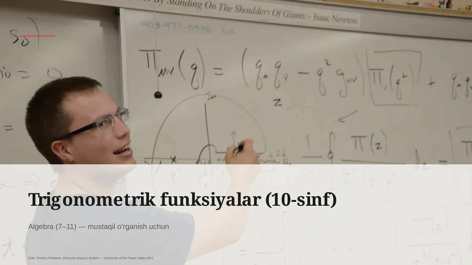 Trigonometrik funksiyalar (10-sinf) 1