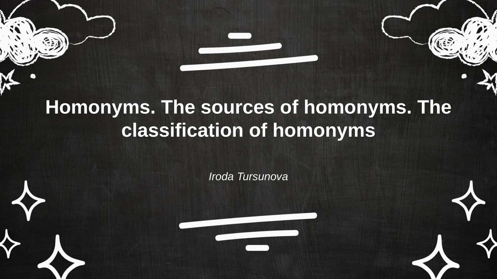 Homonyms 1