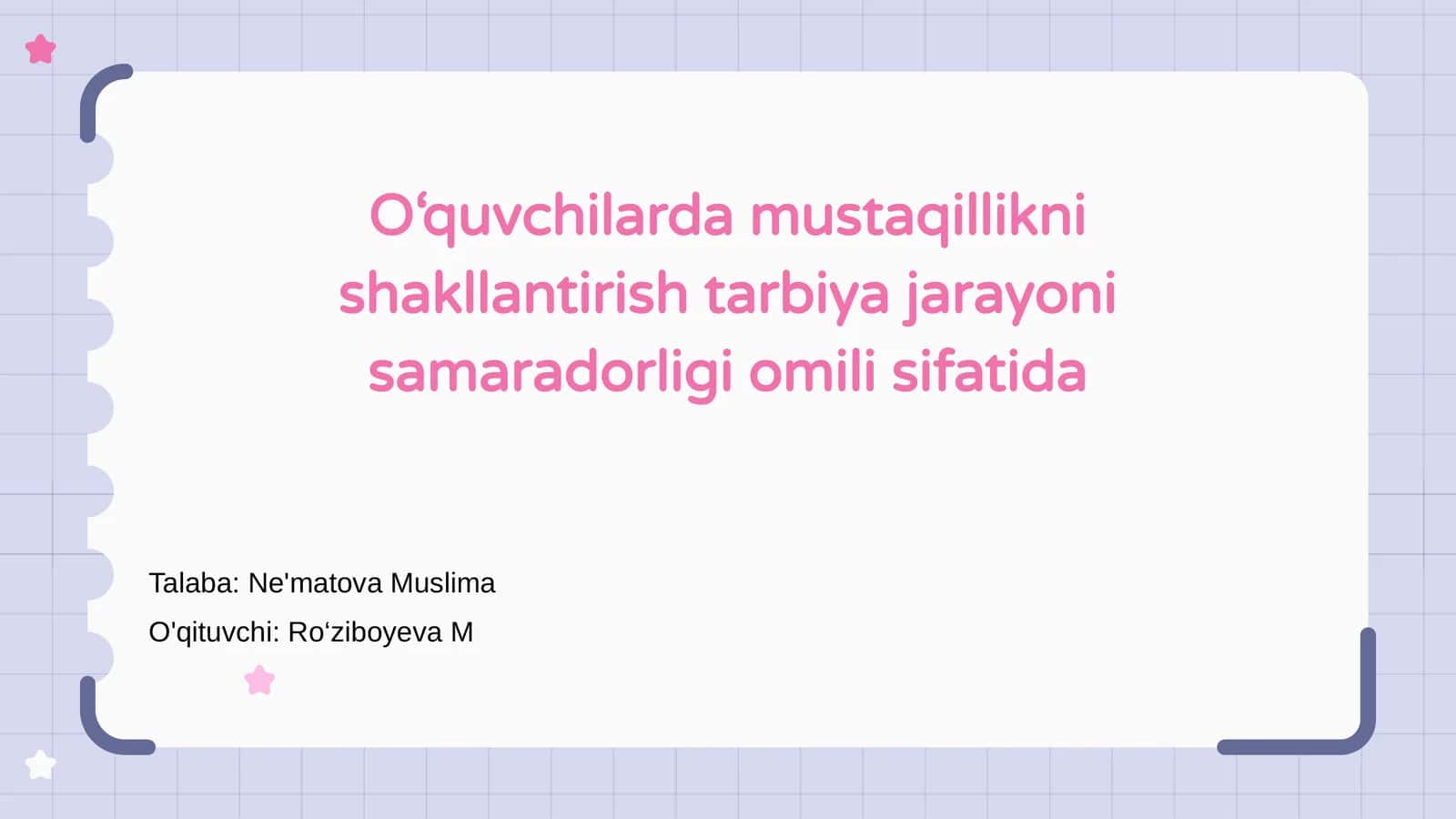 Mustaqillikni shakllantirish tarbiya jarayoni sifatida 1