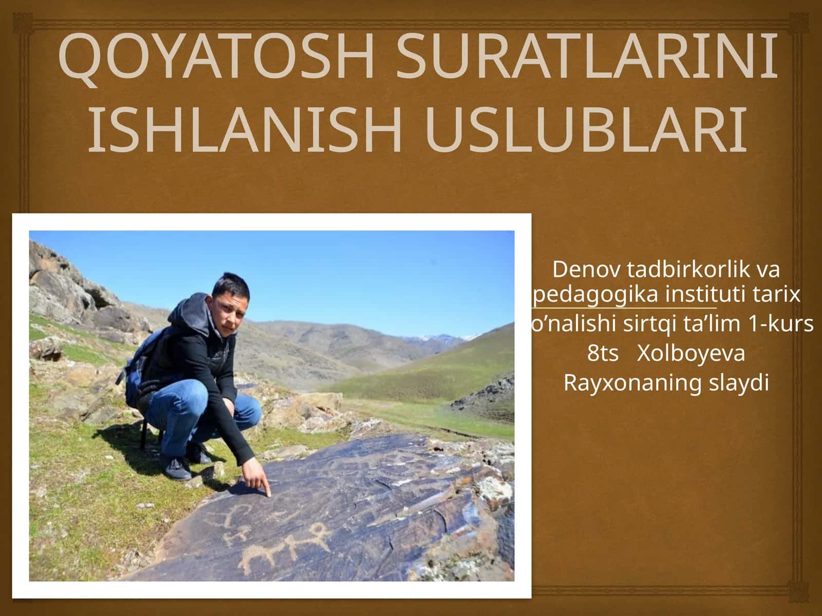 QOYATOSH SURATLARINI ISHLANISH USLUBLARI 1