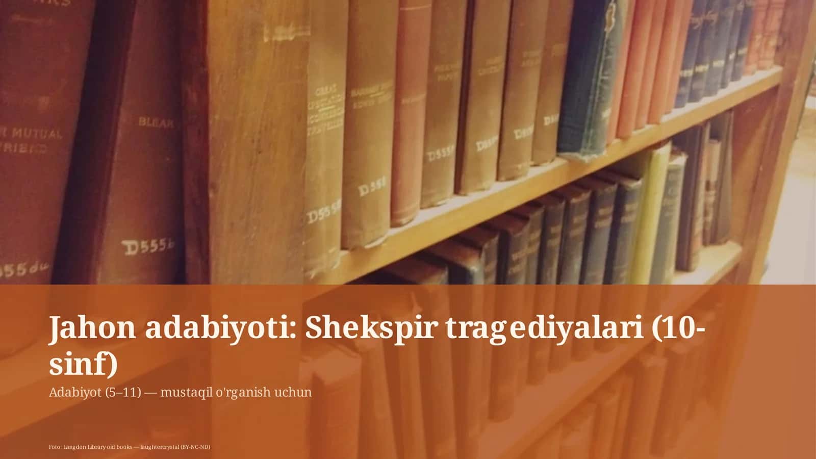 Shekspir tragediyalari (10-sinf) 1