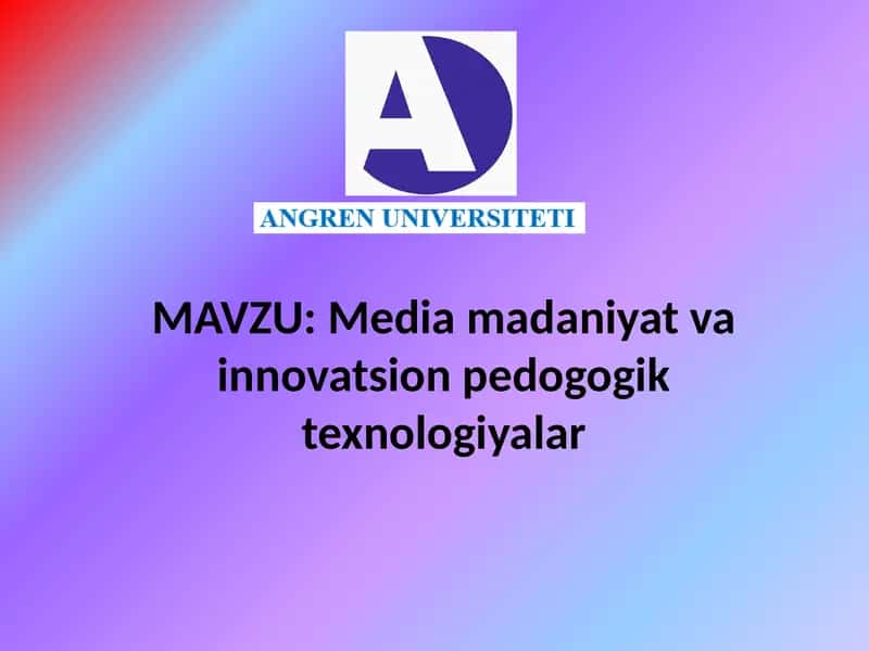Pedagogik texnologiyalar 1