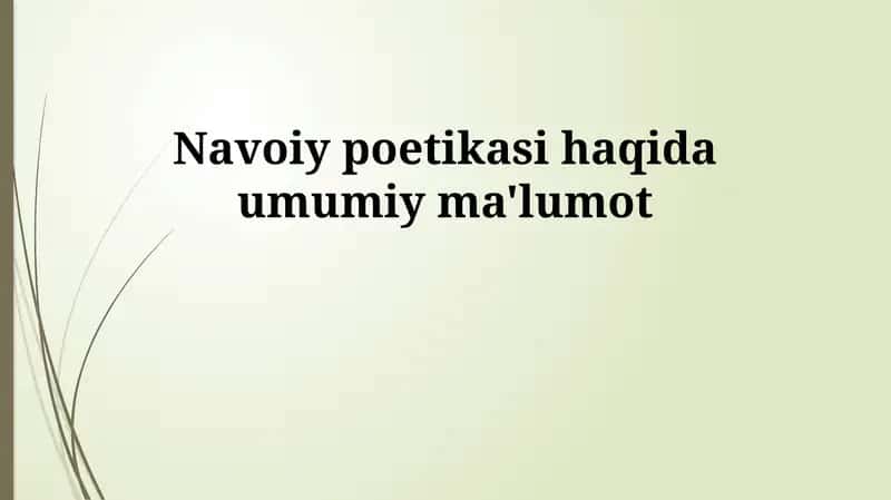 Navoiyning poetik merosi 1