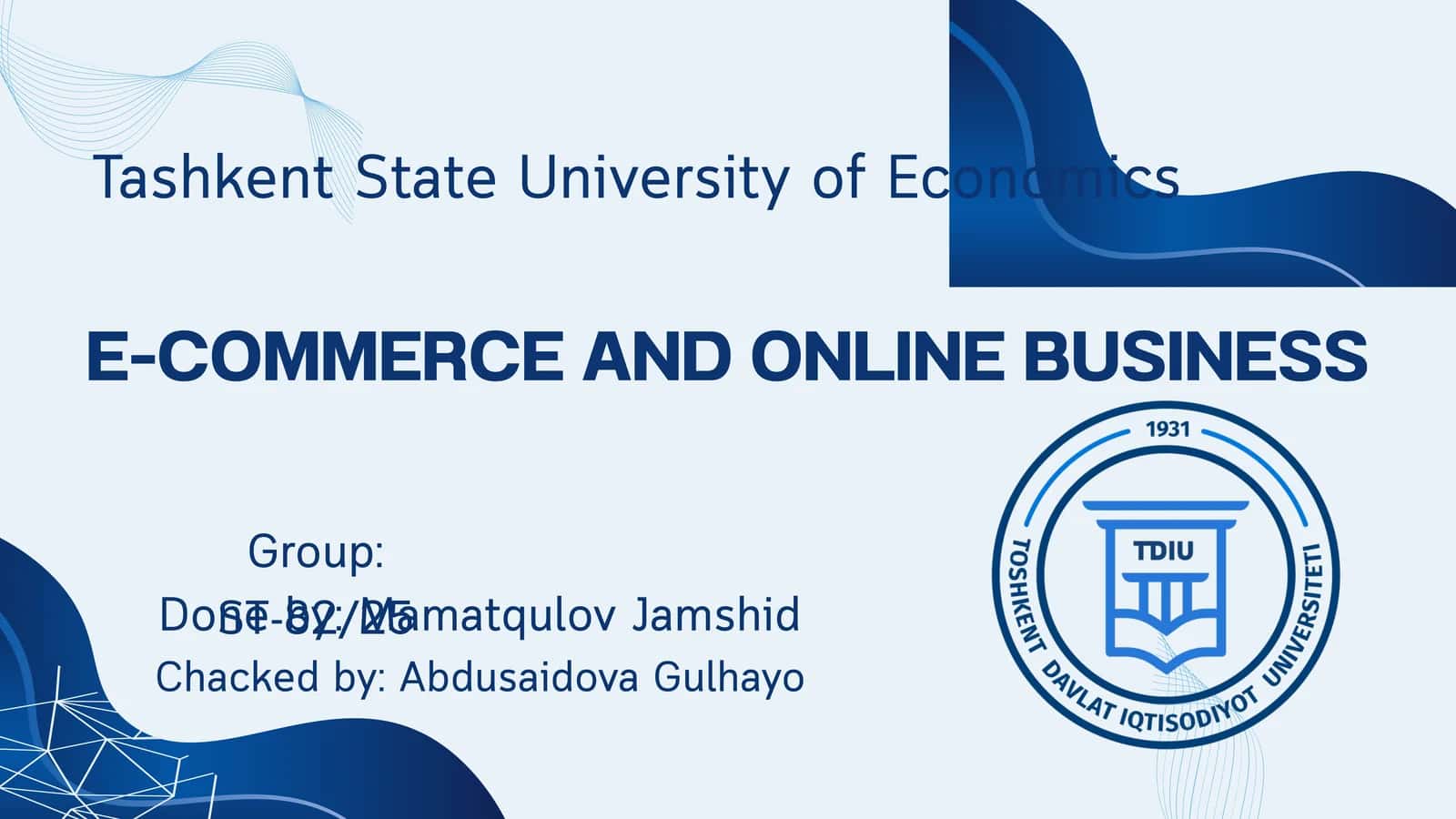 E-COMMERCE AND ONLINE BUSINESS 1