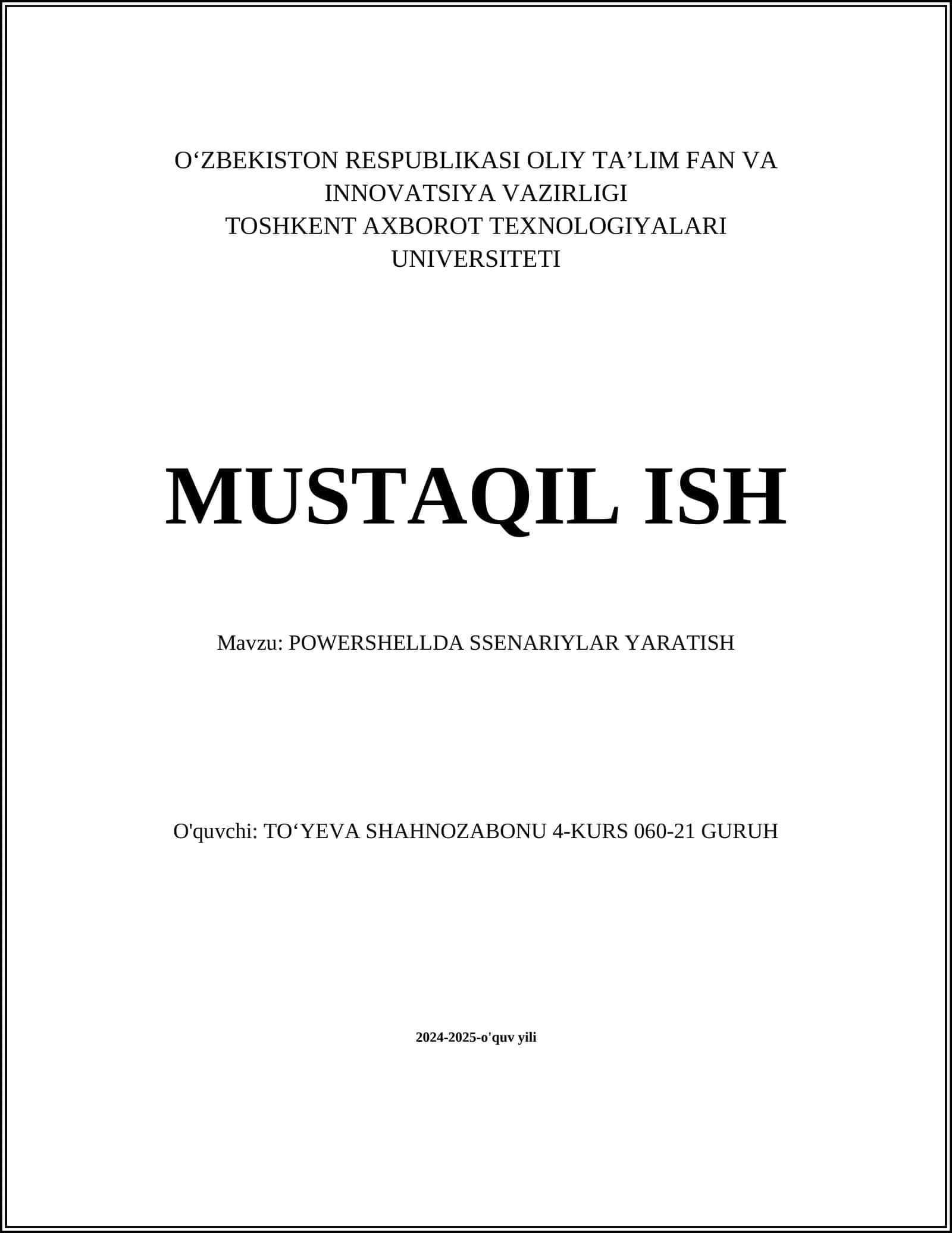 POWERSHELLDA SSENARIYLAR YARATISH 1