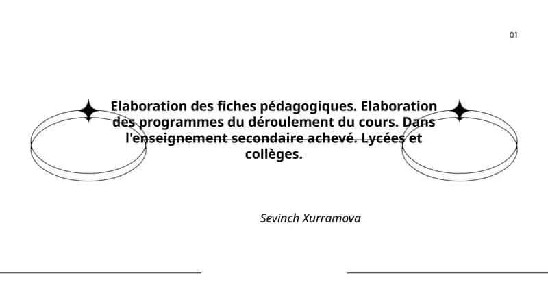 Elaboration des fiches pédagogiques 1