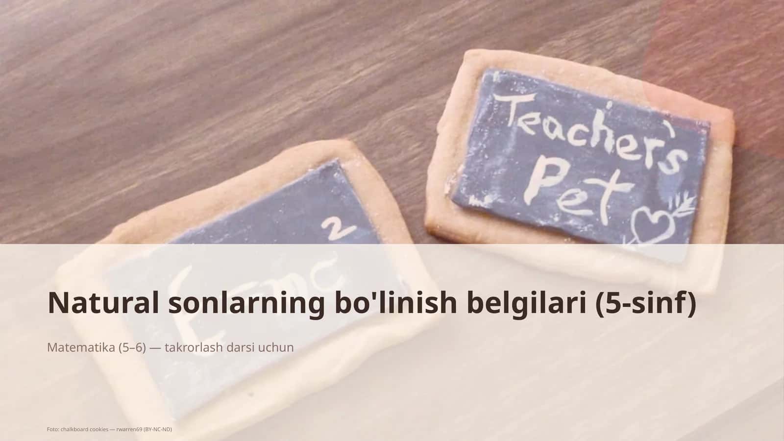 Natural sonlarning bo'linish belgilari (5-sinf) 1