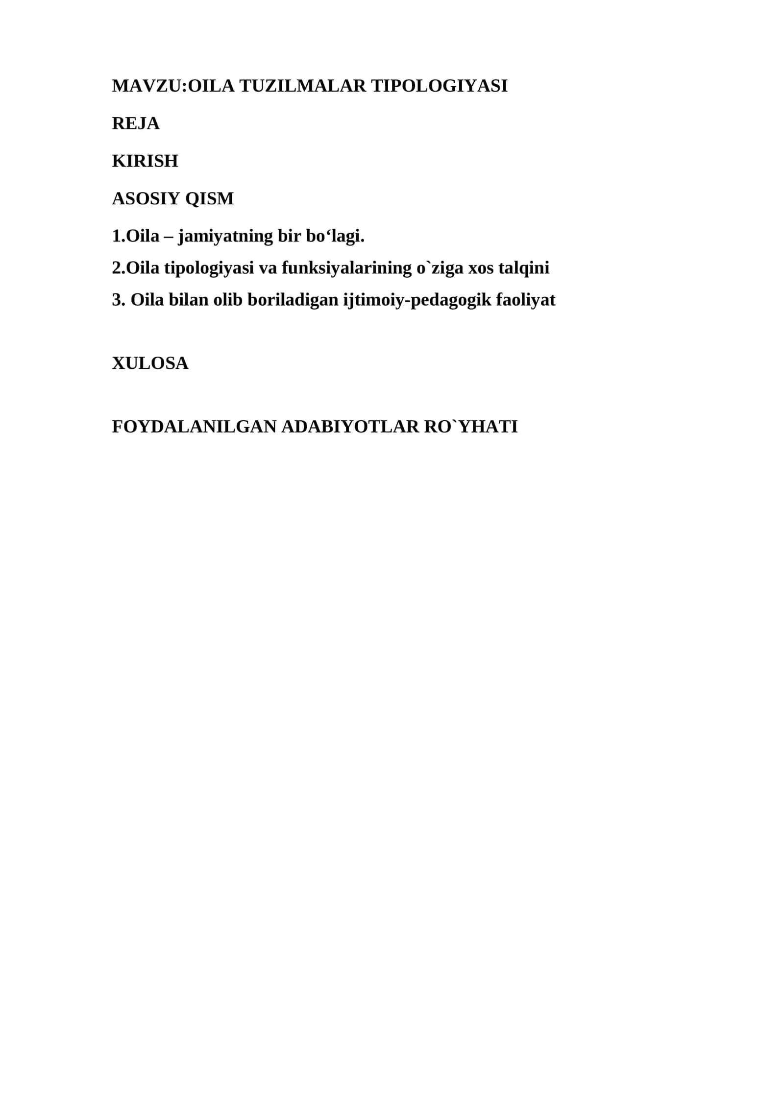 OILA TUZILMALAR TIPOLOGIYASI 1