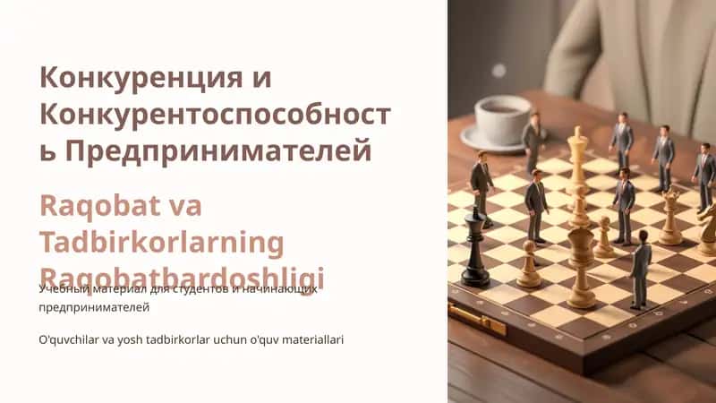 Конкуренция и Конкурентоспособность Предпринимателей 1