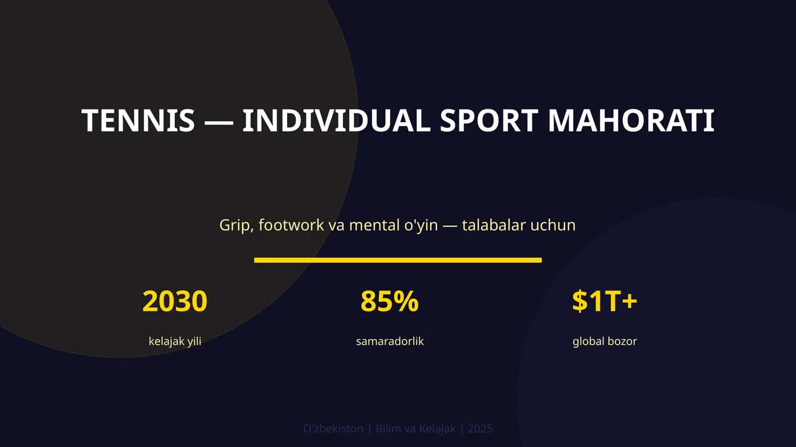 Tennis — individual sport mahorati 1