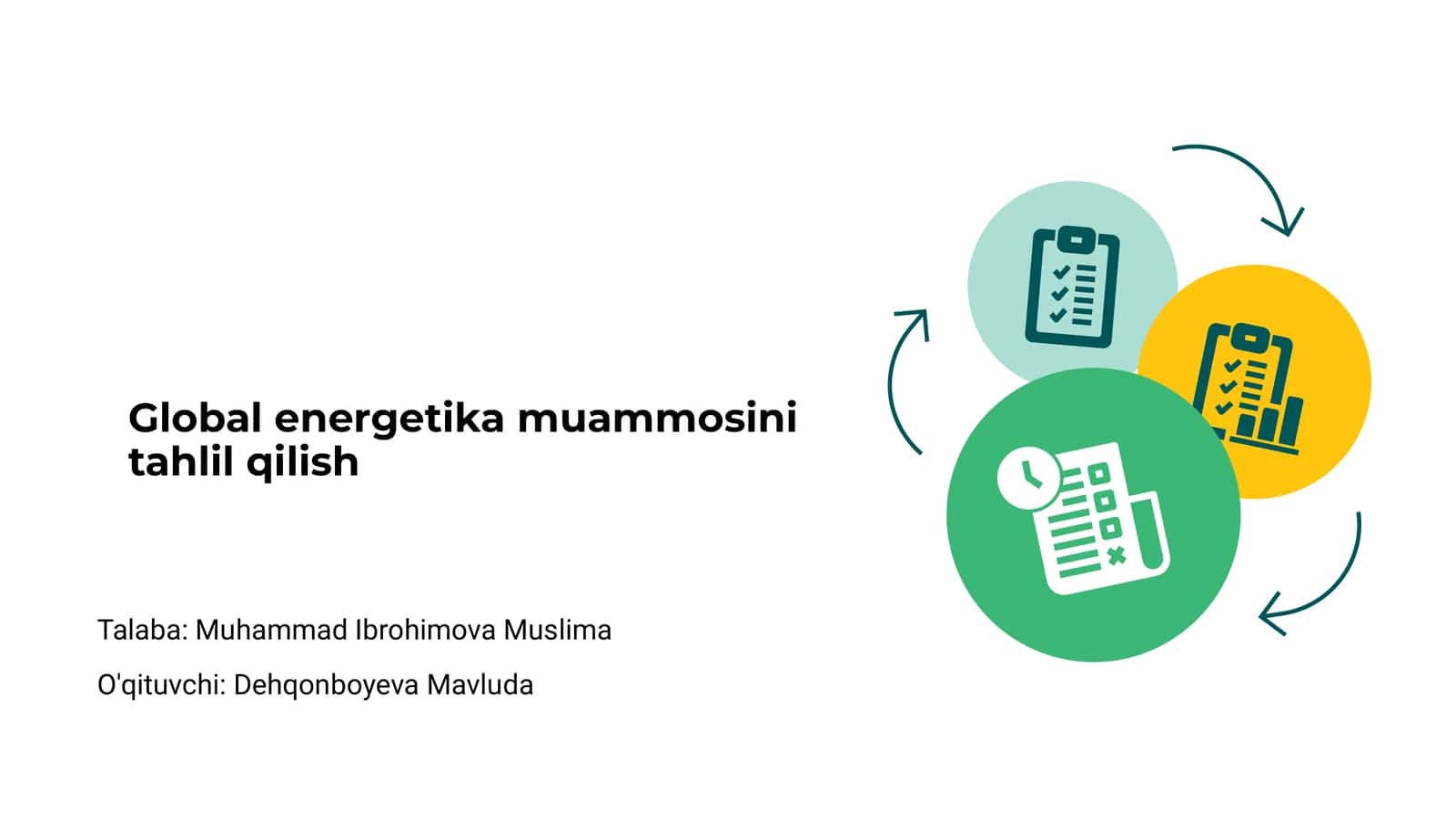 Global energetika muammosini tahlil qilish 1