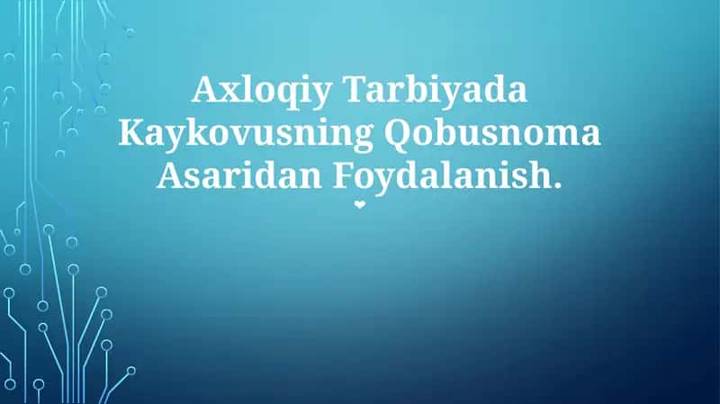 Qobusnoma 1