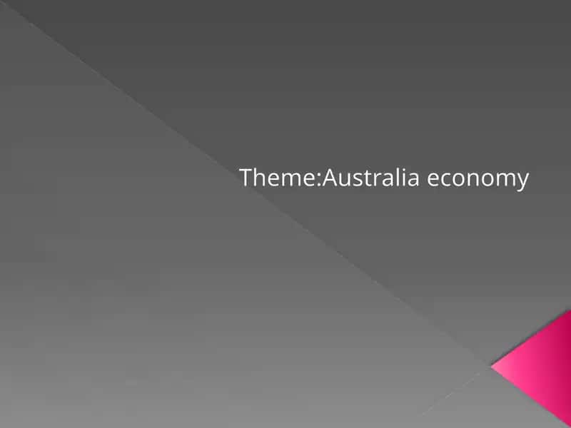 Australia Economy 1
