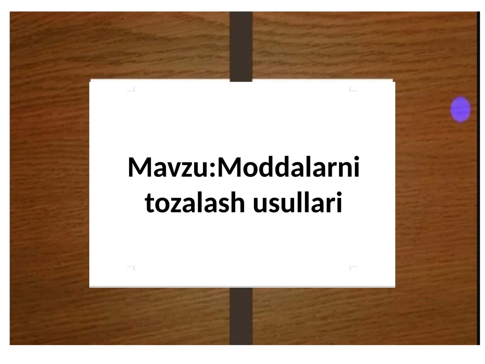 Moddalarni tozalash 1
