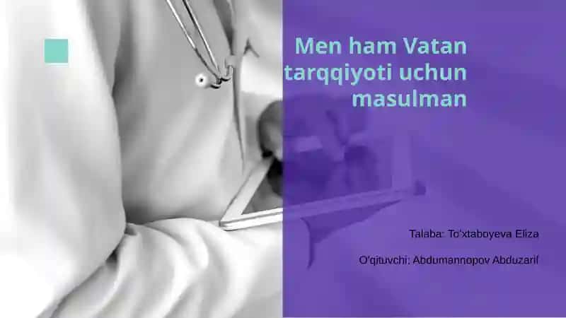 Vatan tarqqiyoti uchun masulman