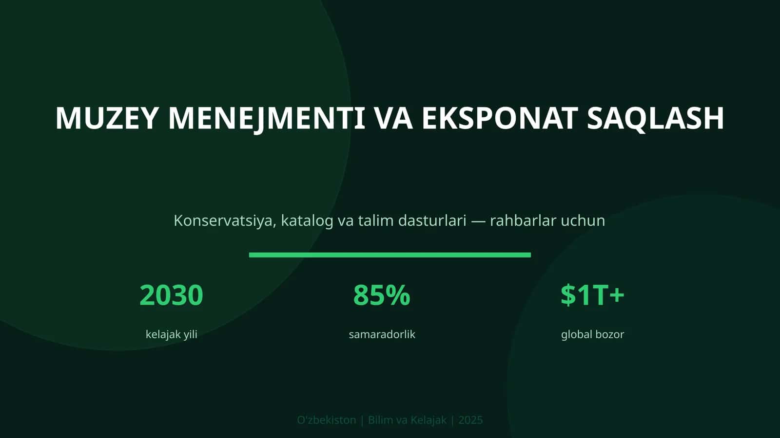 MUZEY MENEJMENTI VA EKSPONAT SAQLASH 1