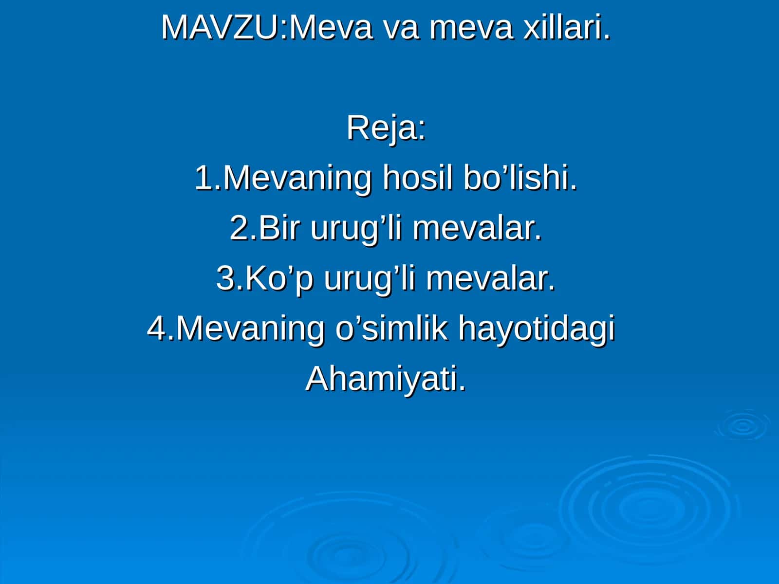 Meva va meva xillari 1