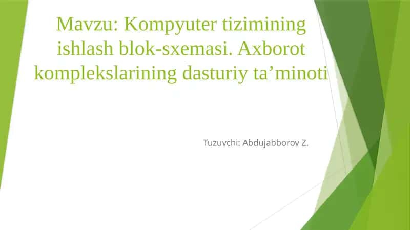 Kompyutertiziminingishlashblok-sxemasi 1