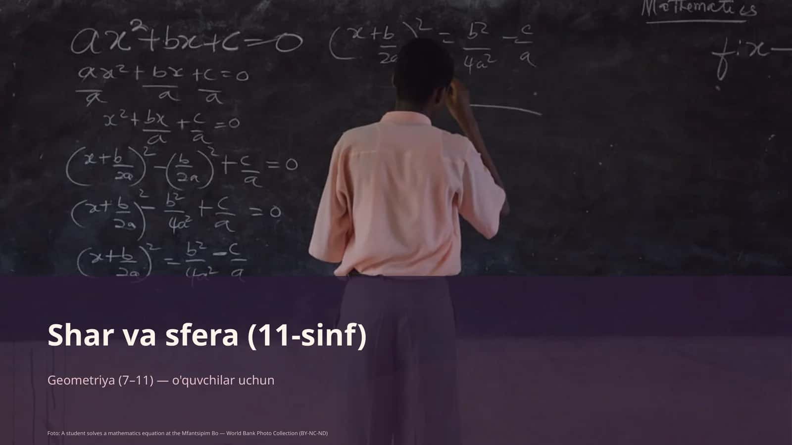 Shar va sfera (11-sinf) 1