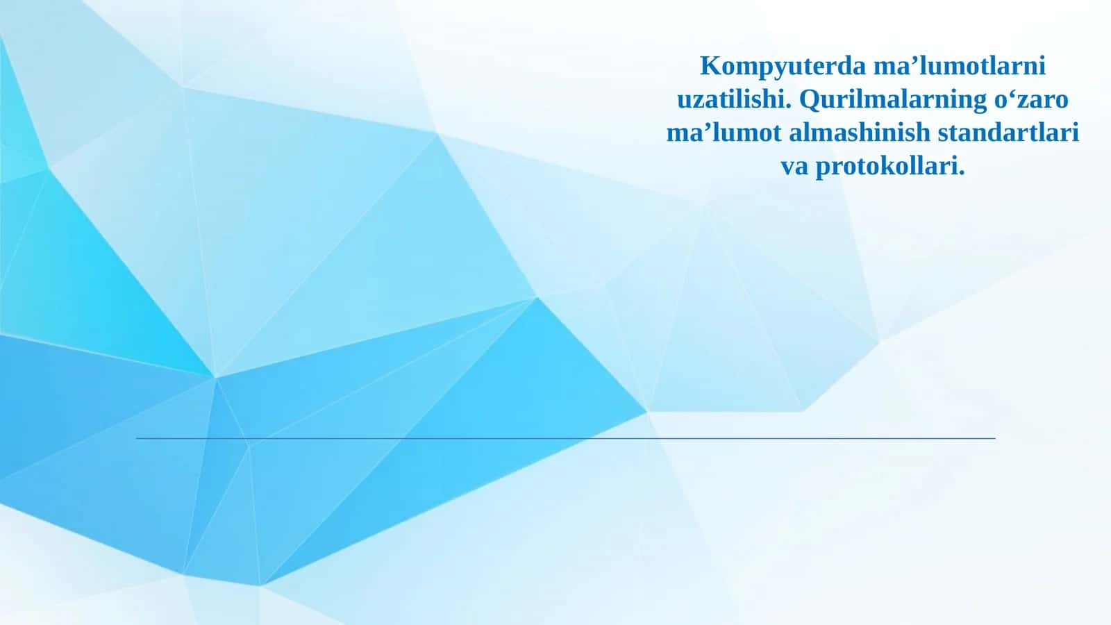 Kompyuterda ma'lumotlarni uzatilishi 1