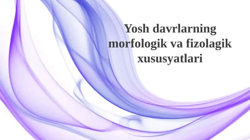 Yosh o'simliklarning morfologik xususiyatlari 1
