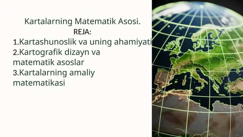 Kartalarning Matematik Asosi 1