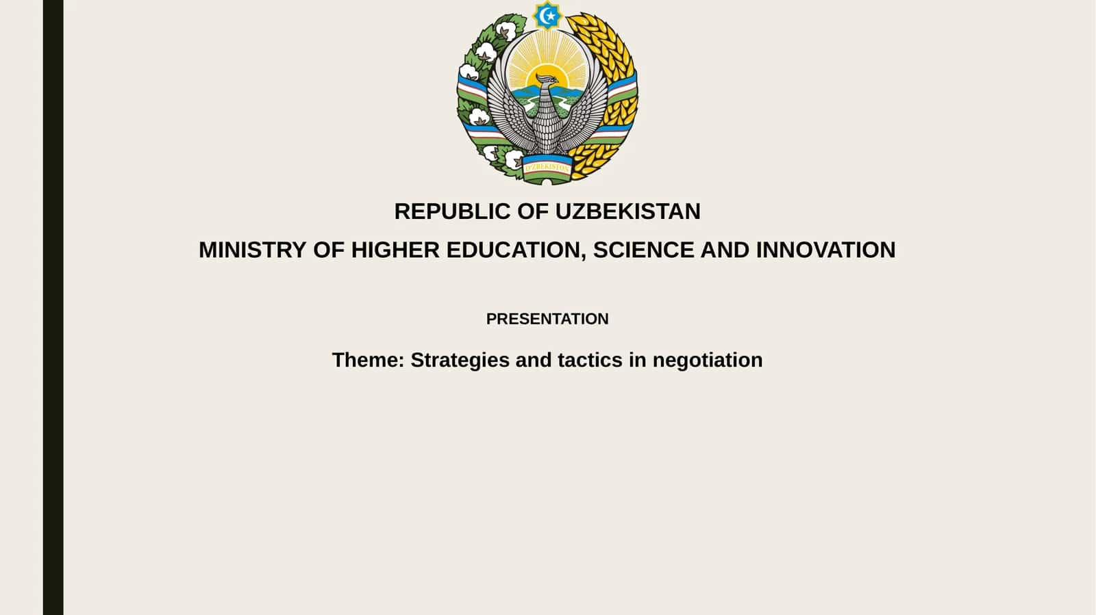 Negotiation Strategies and Tactics Presentation 1